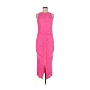 NWT Future Collective + Alani Noelle Front Ruched Midi Dress Pink Sz XS